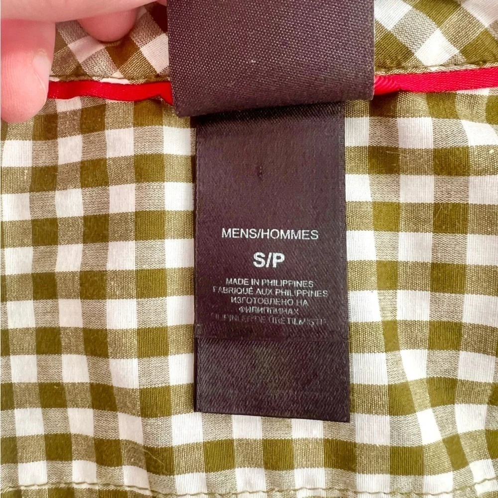 The North Face Men's Green Checkered Shirt Button Down Size Small